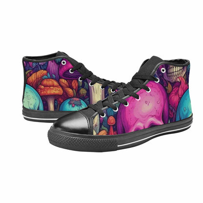 WOMEN'S Mushroom Skull High Top Canvas Dreamcore Shoes