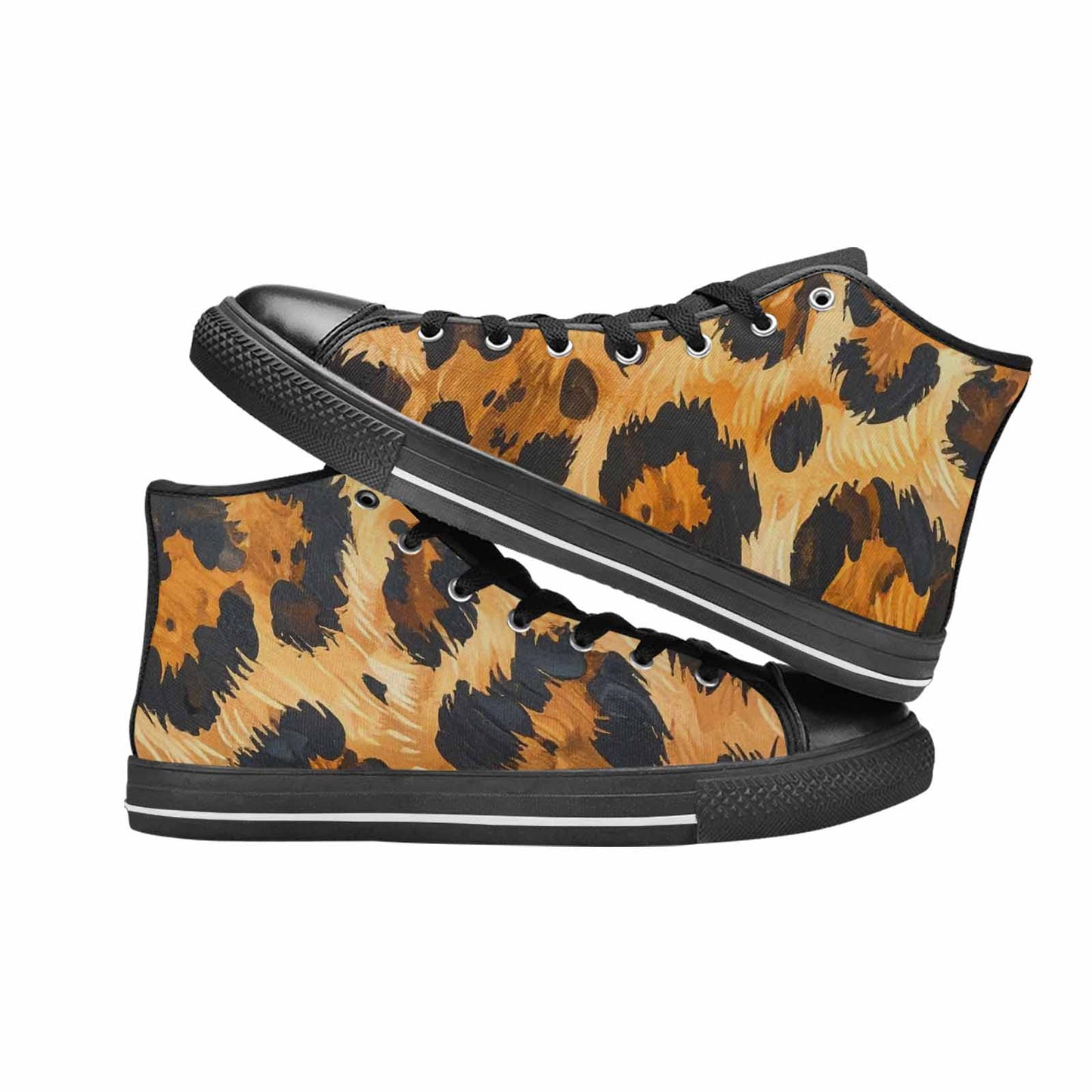 MEN'S Leopard Soft Airbrush Gradient High Top Canvas Aesthetic Sneakers