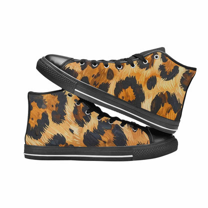MEN'S Leopard Soft Airbrush Gradient High Top Canvas Aesthetic Sneakers