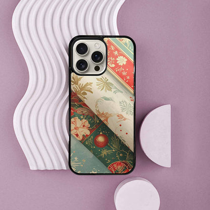 iPhone 16 Pro Max Case — Christmas Wrapping Paper Pattern Art Wallpaper, Personalized Phone Case