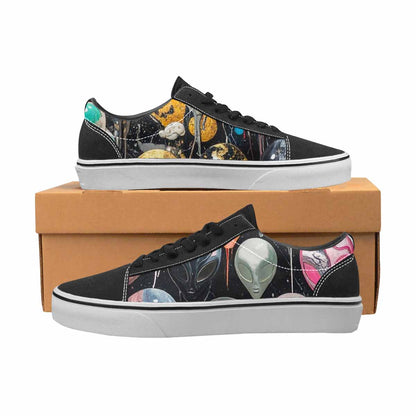WOMEN'S Aliens  Marble Aliens Lace-Up Canvas Kaleidoscope Sneakers