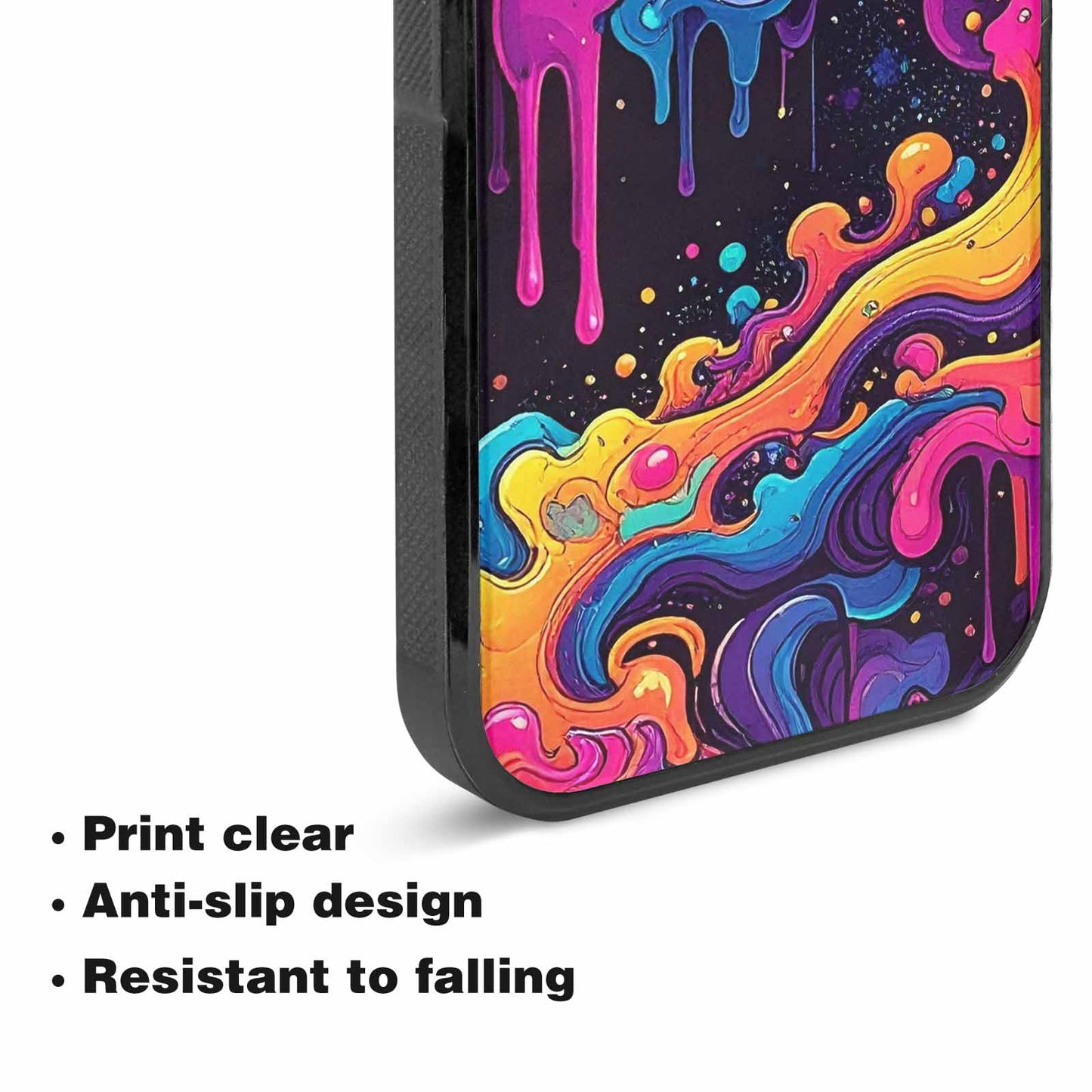 iPhone 15 Plus Case — Neon Drip Galaxy Custom, Custom Made Phone Cover