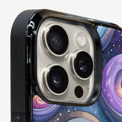 iPhone 15 Pro Max Case — Cartoon Eyeballs Galaxy Personalized Phone Cover, Custom Art Phone Cover