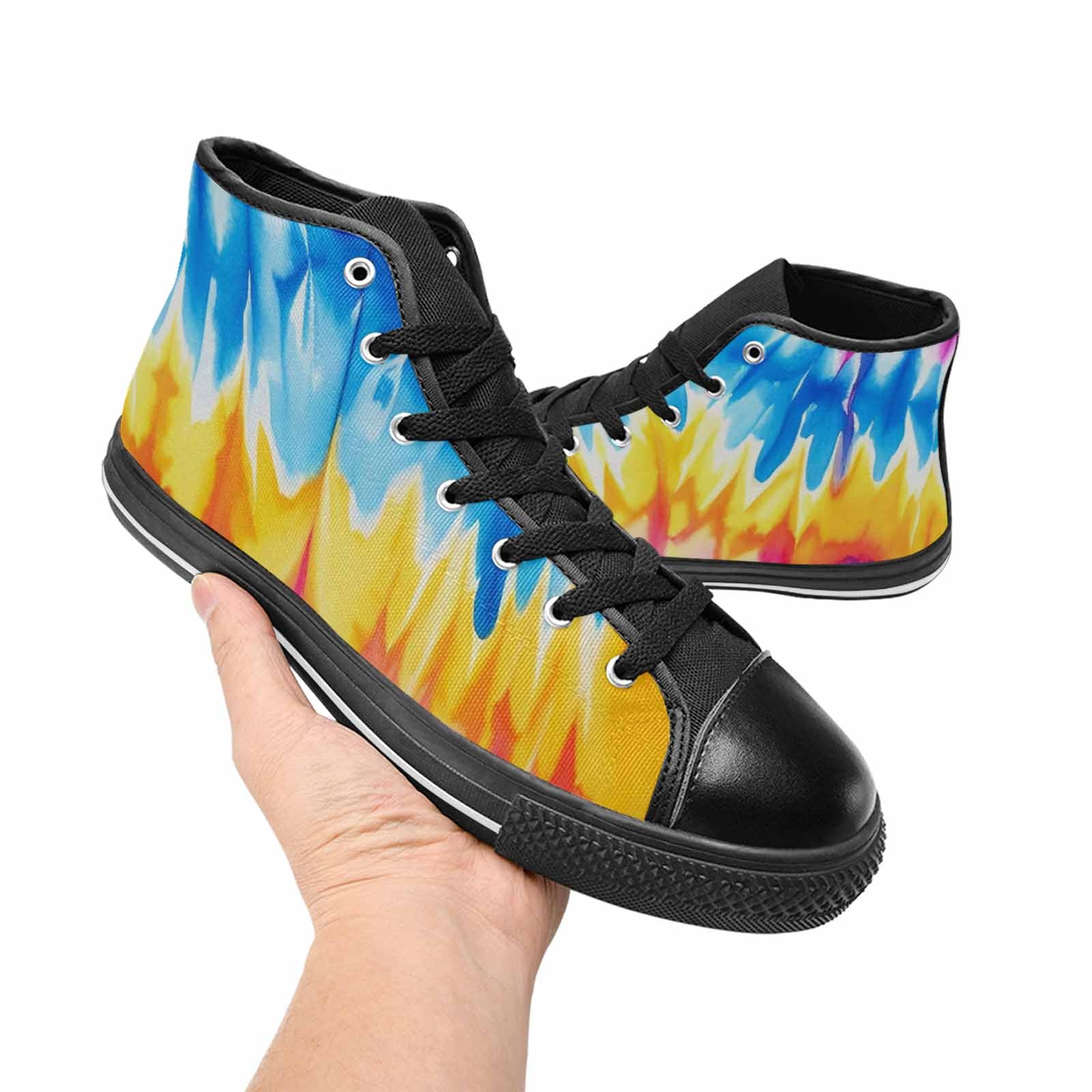 MEN'S Tie Dye Drip High Top Canvas Aesthetic Shoes