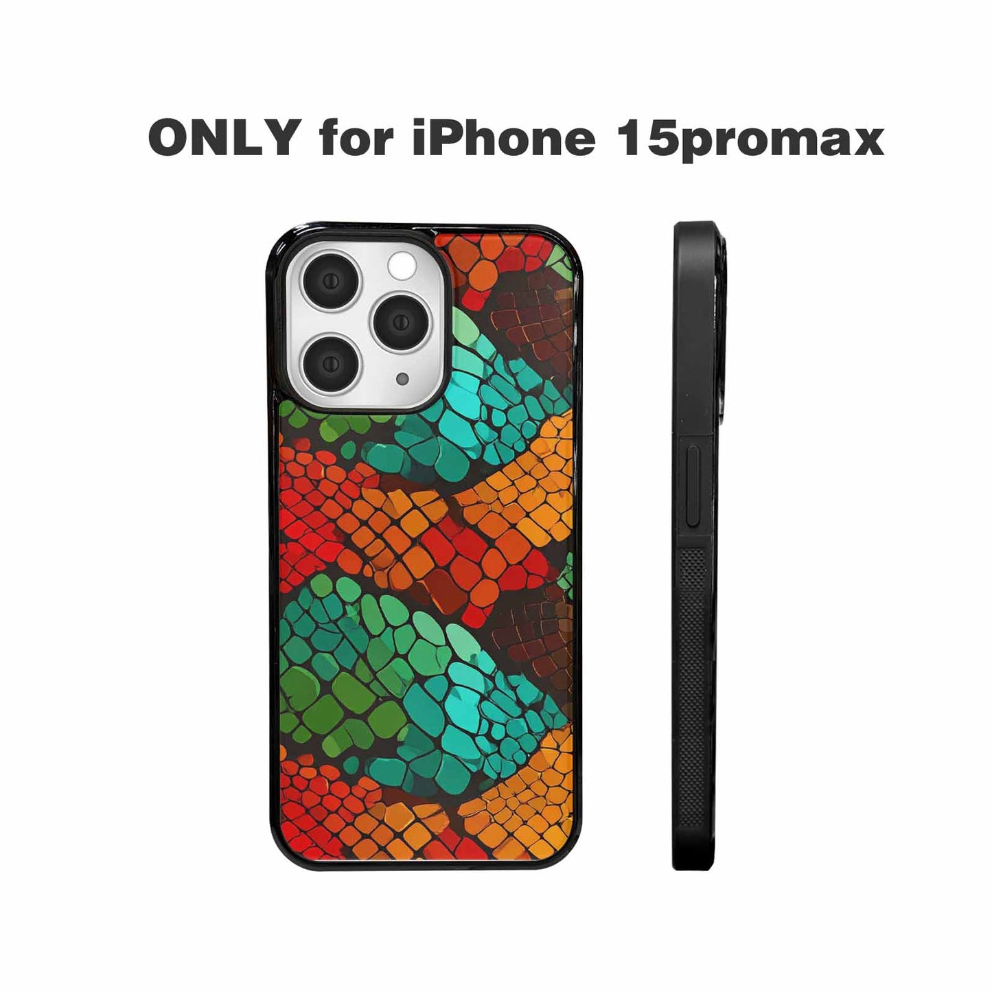 iPhone 15 Pro Max Case — Dark Snake Print Custom, Custom Phone Case