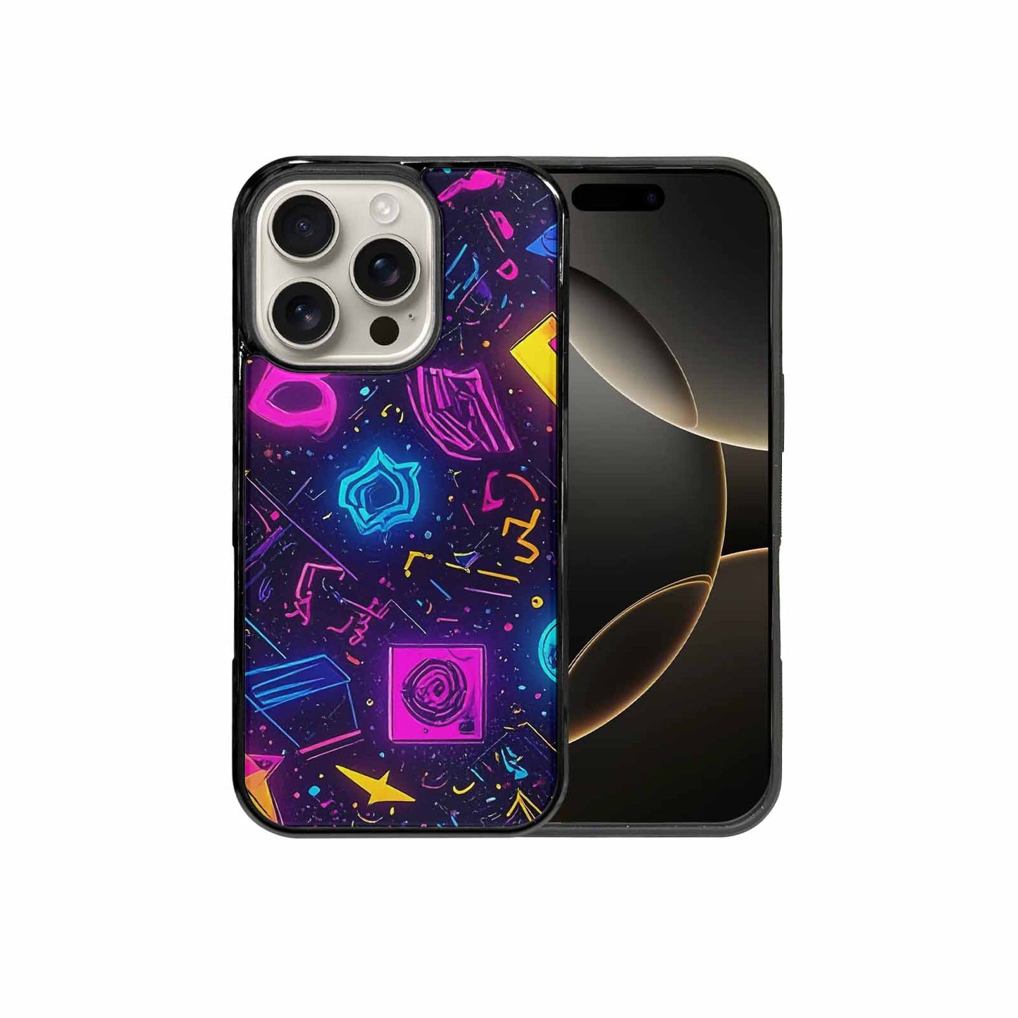 iPhone 16 Pro Case — 80s Retro Motif 80s Retro Motifs, Customized Protective Case