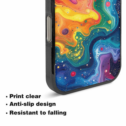 iPhone 16 Pro Case — Galaxy Art Colorful Cosmic Dust Small, Custom Printed Phone Case