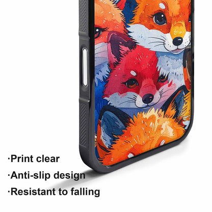 iPhone 17 Air Case — Watercolor Kawaii Fox Faces Watercolor Abstract, Custom Made Phone Cover