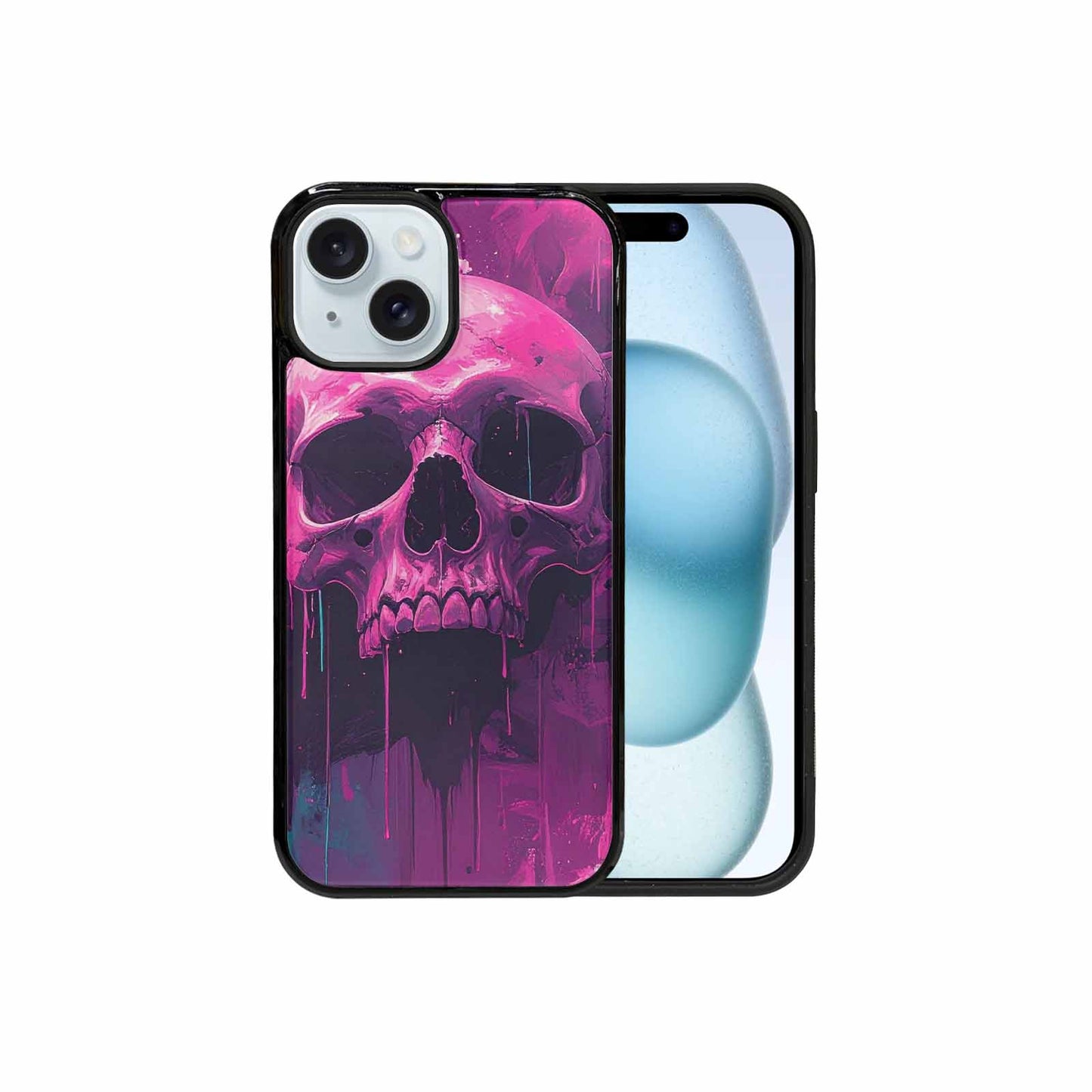 iPhone 15 Case — 1000\'s Of Skulls Overlapping Each Other, Custom Printed Phone Case