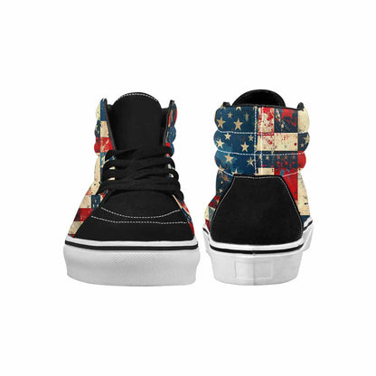 MEN'S American Flag Stars High Top Canvas Dark Academia Custom Shoes