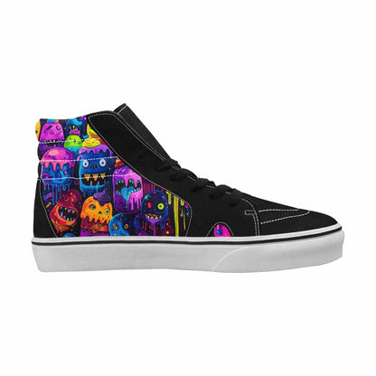 MEN'S Ice Cream Monsters  High Top Canvas Cottagecore Sneakers