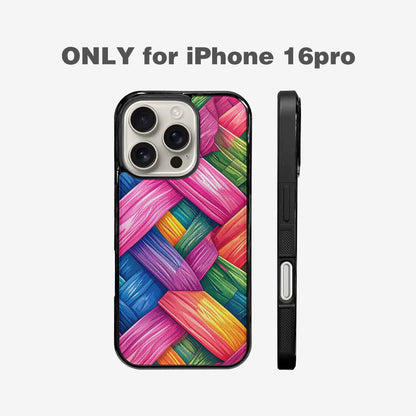 iPhone 16 Pro Case — Polysexual Flag Color Theme Small Rainbow, Custom Made Phone Cover