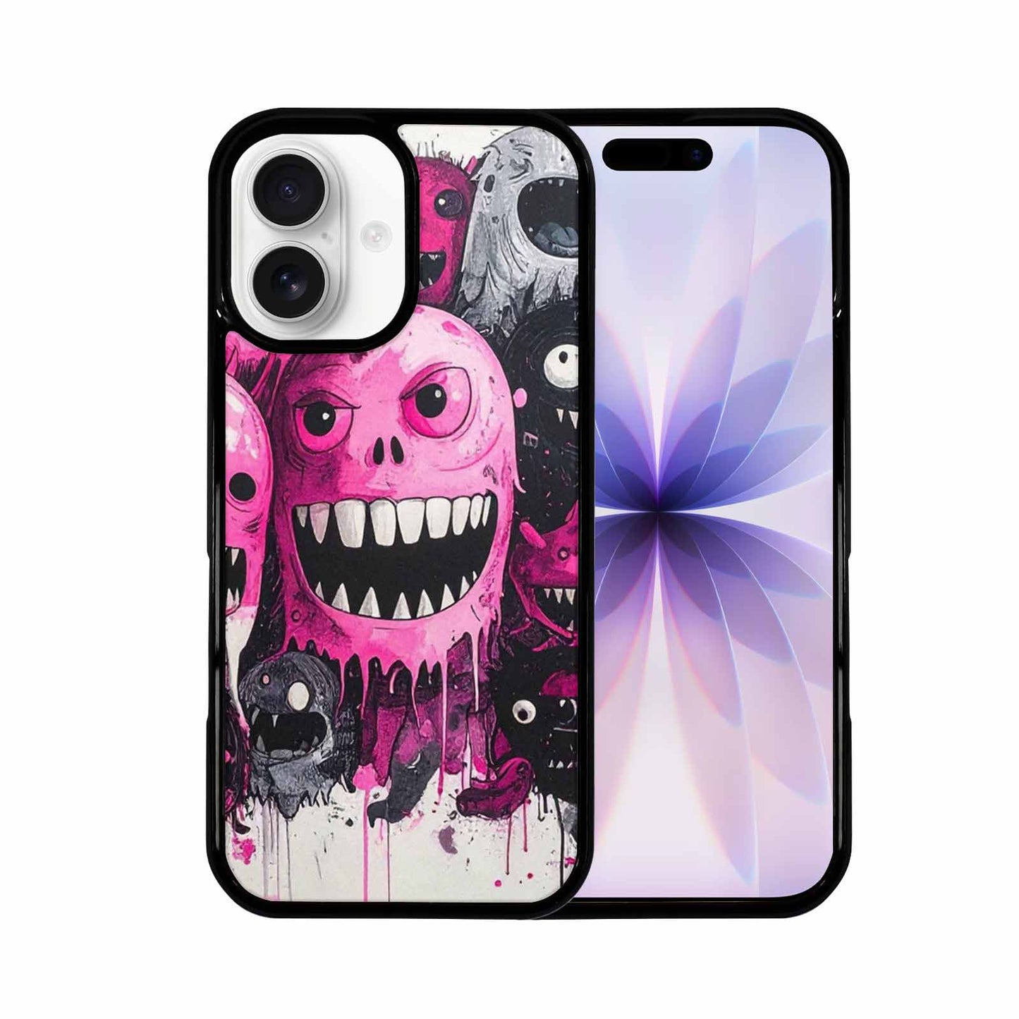 iPhone 17 Case — Black &amp; Pink Ink Cartoon Cute, Original Design Phone Case