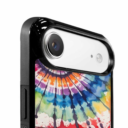 iPhone 17 Air Case — Tie Dye Swirls Black Red Tie, Custom Printed Phone Case