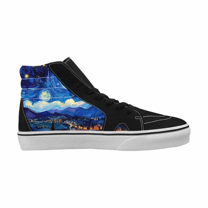 WOMEN'S Starry Night Van Gogh High Top Canvas Y2K Custom Shoes
