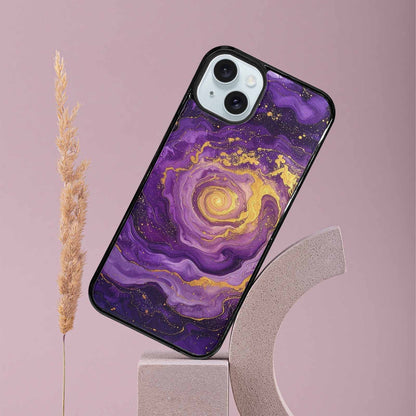 iPhone 15 Plus Case — Swirling Brushstroke Starry Night Texture Blended, Original Design Phone Case