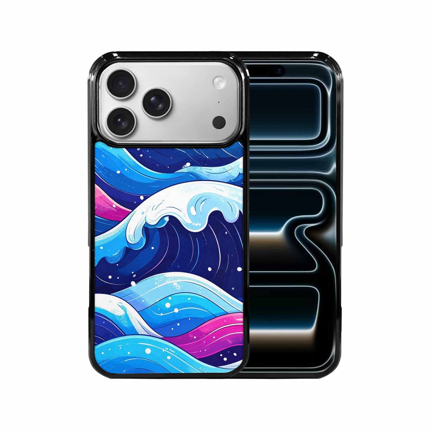 iPhone 17 Pro Max Case — Glossy Winter Wave Cartoon Cute, Custom Designed Case Cover