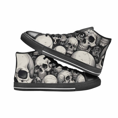 WOMEN'S Skulls - Classic High Top Canvas Surreal Custom Shoes
