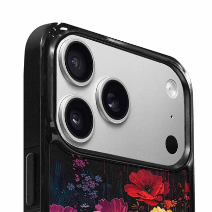 iPhone 17 Pro Max Case — Shadowy Glitch Floral Pattern Floral, Custom Printed Phone Case