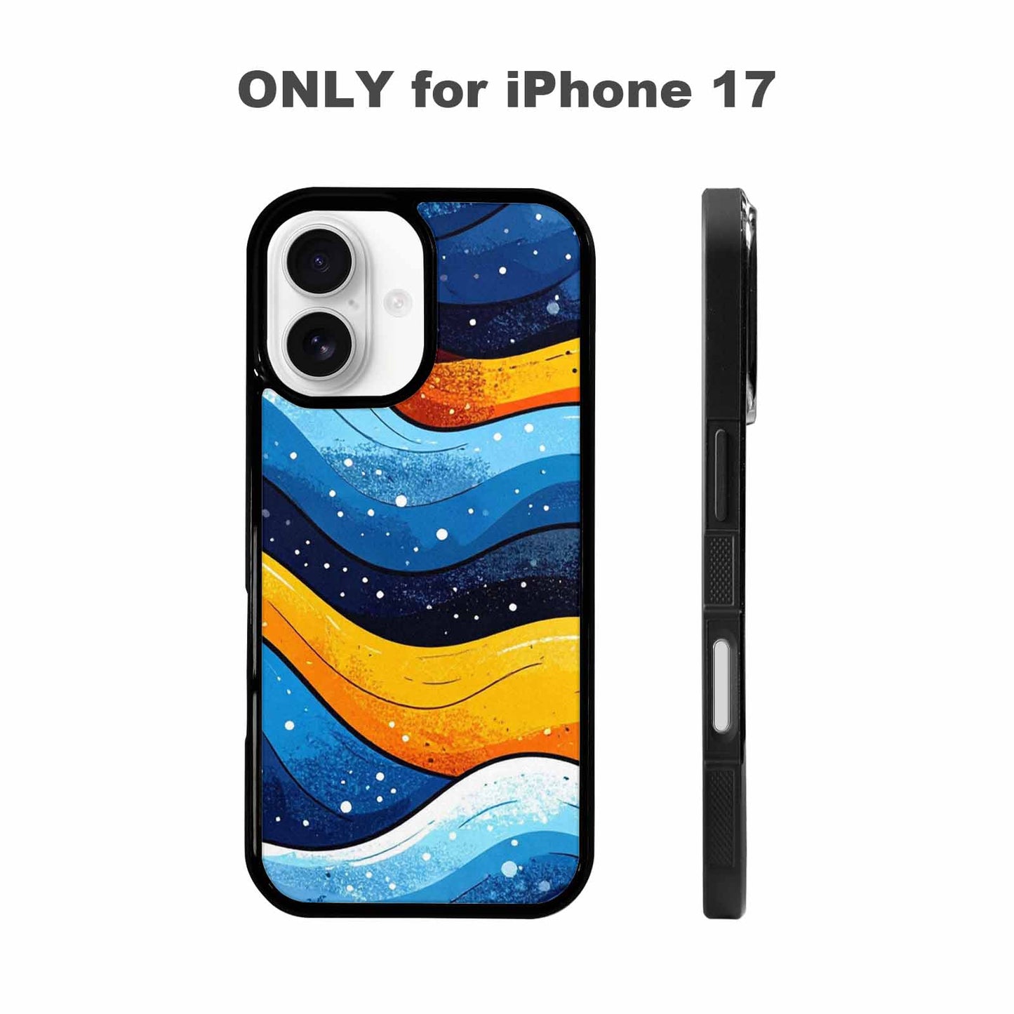 iPhone 17 Case — Glossy Winter Wave Cartoon Cute, Custom Made Phone Cover