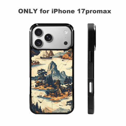 iPhone 17 Pro Max Case — Vintage Travel Artwork Pattern Retro Vintage, Custom Made Phone Cover