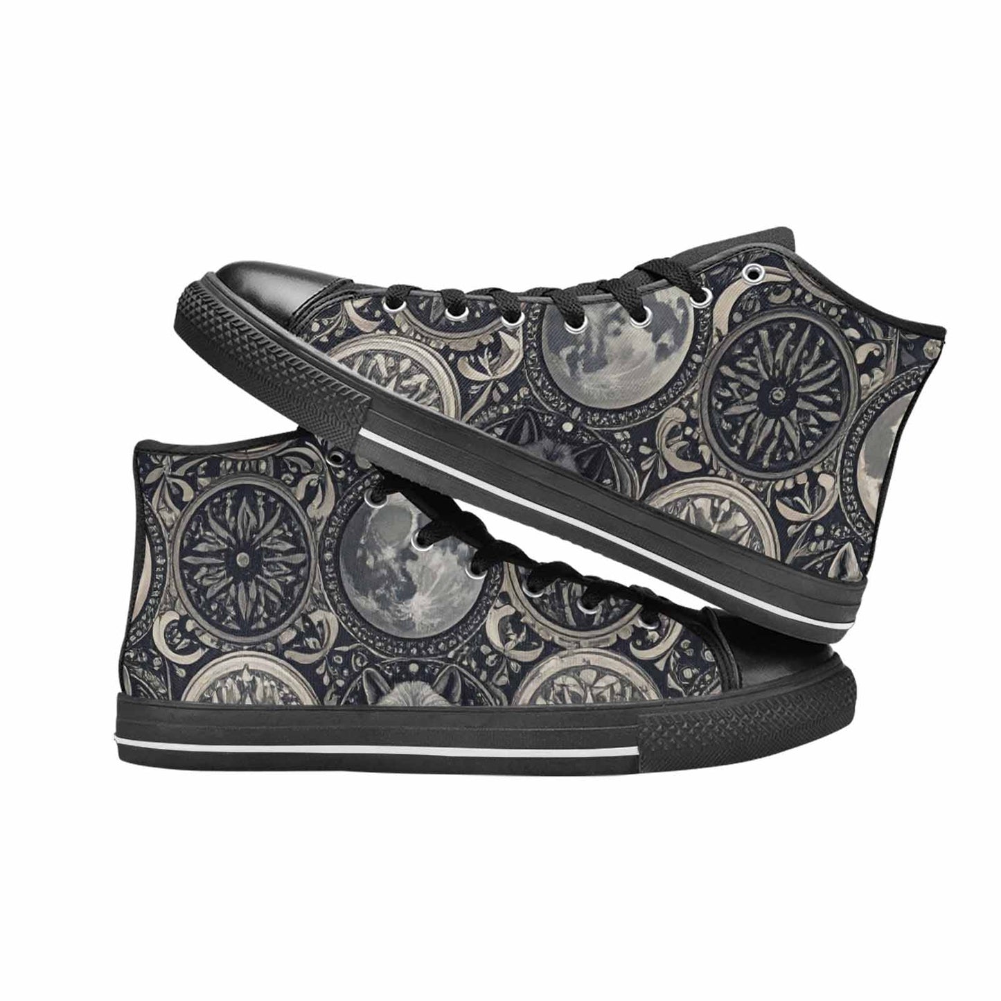 MEN'S Wolves Everywhere Collage High Top Canvas Surreal Custom Shoes