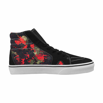 MEN'S Military Camouflage Blotch High Top Canvas Surreal Custom Sneakers