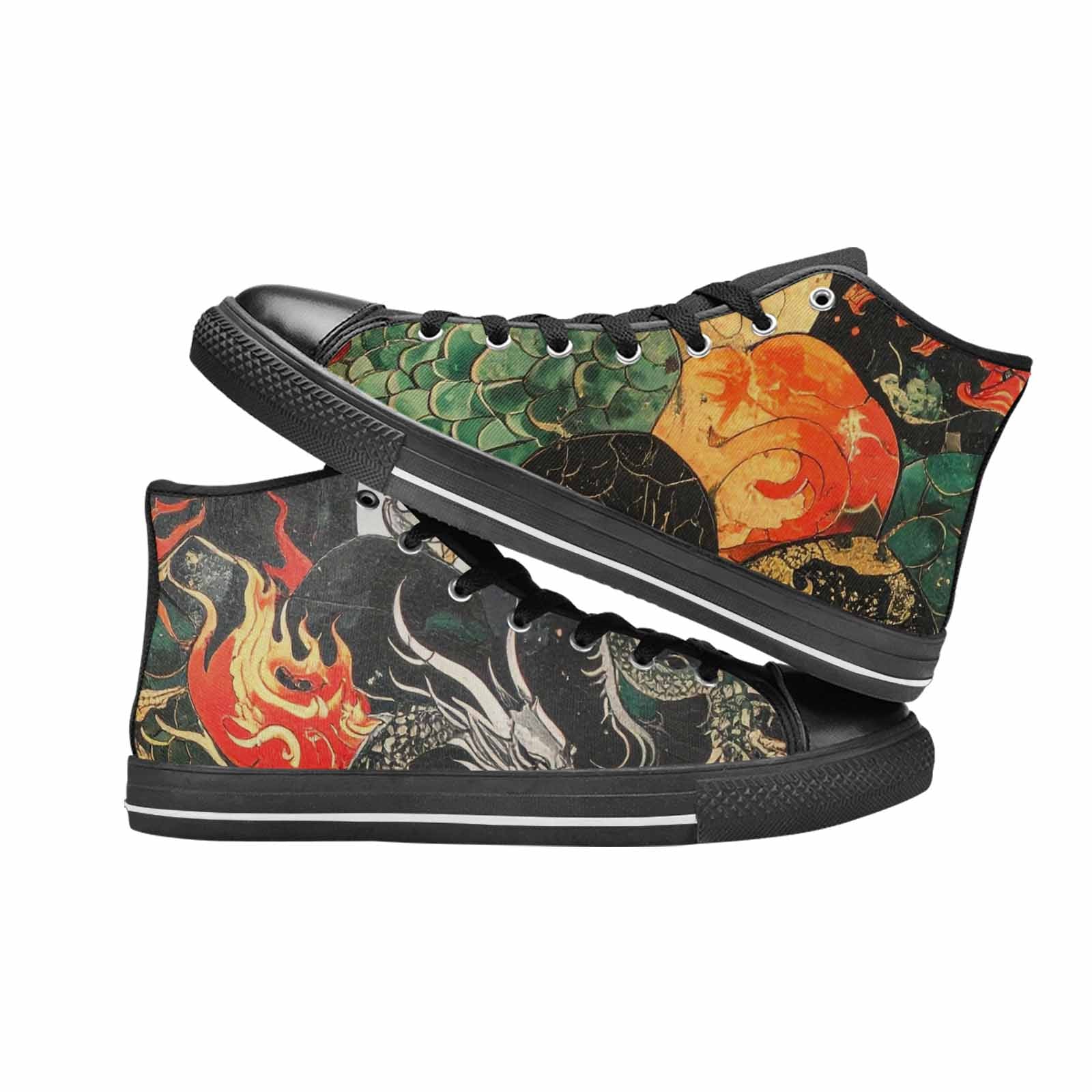 MEN'S Dragon Scale Fantasy High Top Canvas Vivid Sneakers