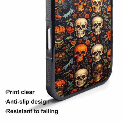 iPhone 17 Pro Case — Skulls Halloween Orange Black Small Gothic, Custom Designed Case Cover