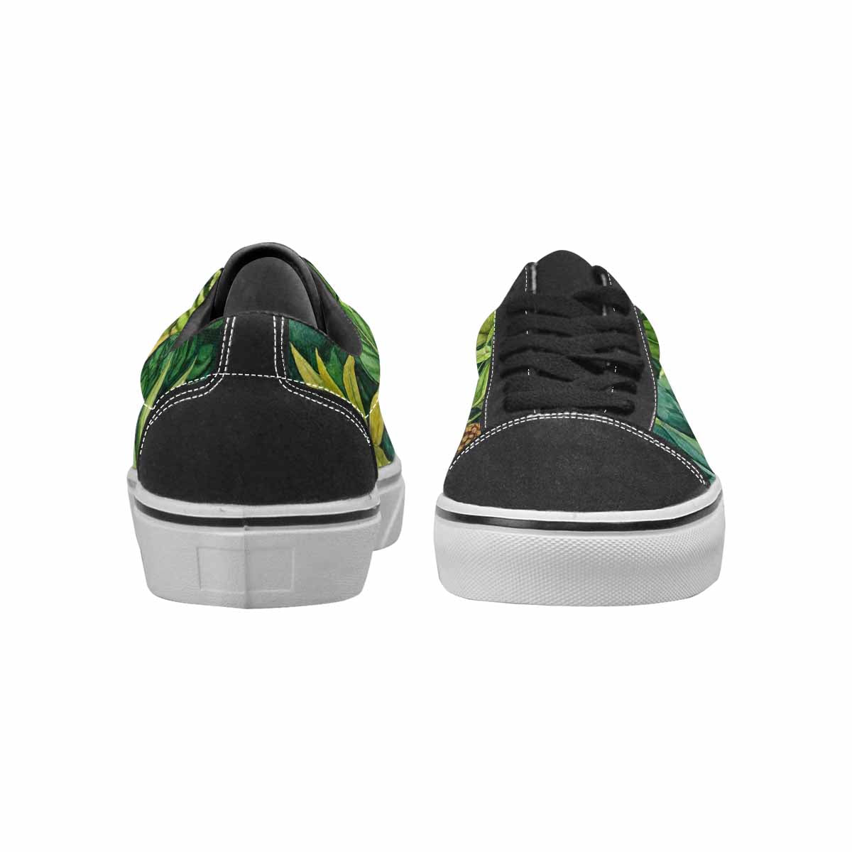 WOMEN'S Seven-Point Palmate Leaf Canvas Lace-Up Dark Academia Custom Shoes