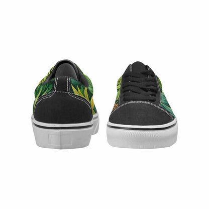 WOMEN'S Seven-Point Palmate Leaf Canvas Lace-Up Dark Academia Custom Shoes