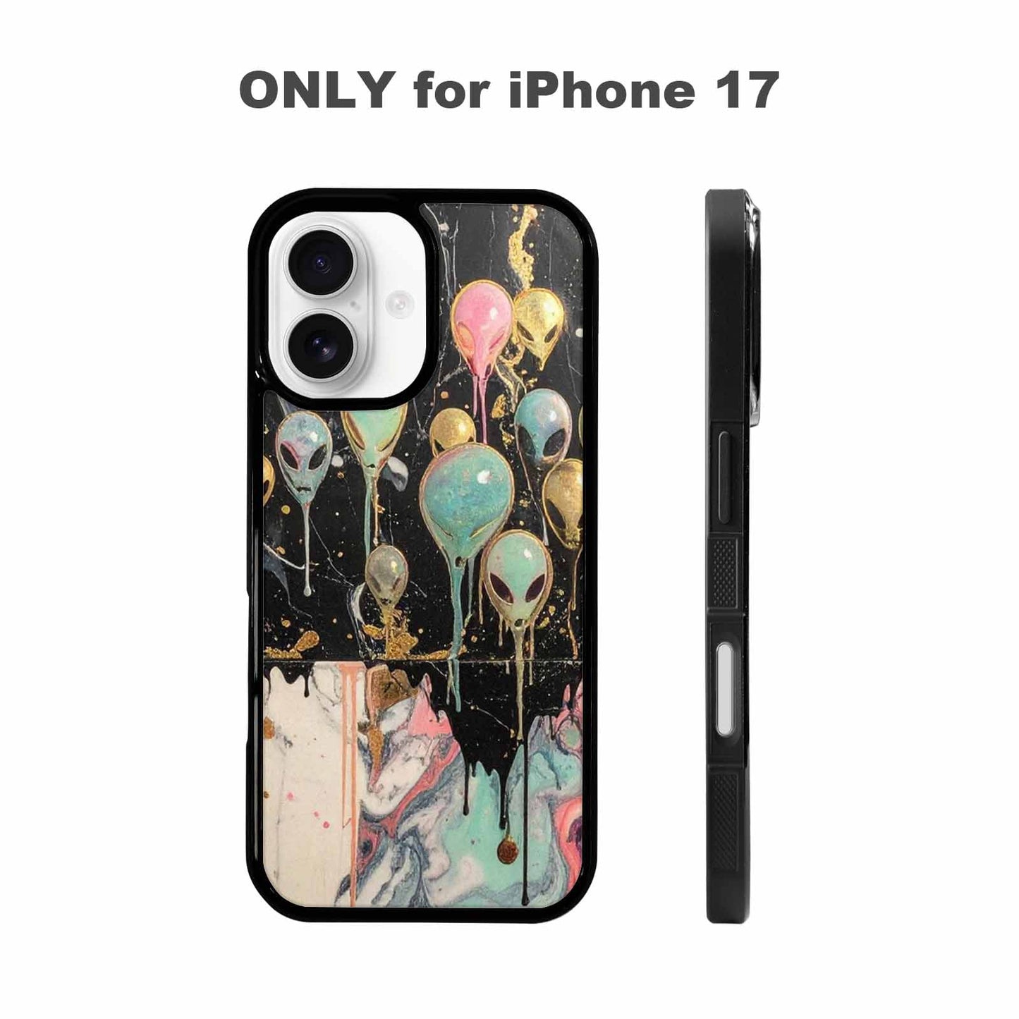 iPhone 17 Case — Aliens Marblemelting Aliens Pa Alien Scifi, Personalized Phone Case