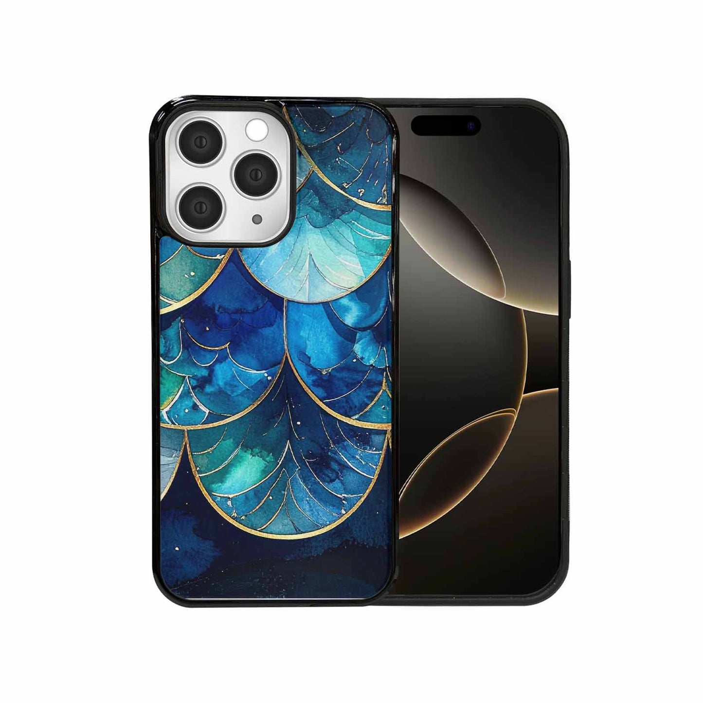 iPhone 15 Pro Max Case — Mermaid Scale Art Pattern, Personalized Phone Case