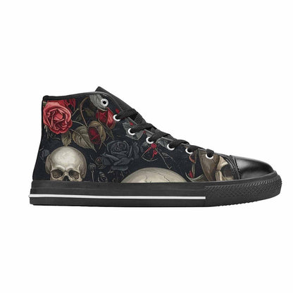 MEN'S Skulls - Roses High Top Canvas Grunge Sneakers