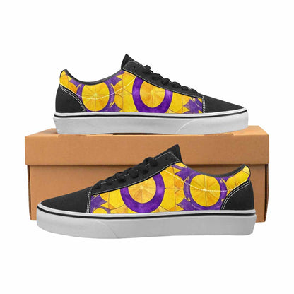 WOMEN'S Intersex Flag Color Canvas Lace-Up Vibrant Chaos Sneakers