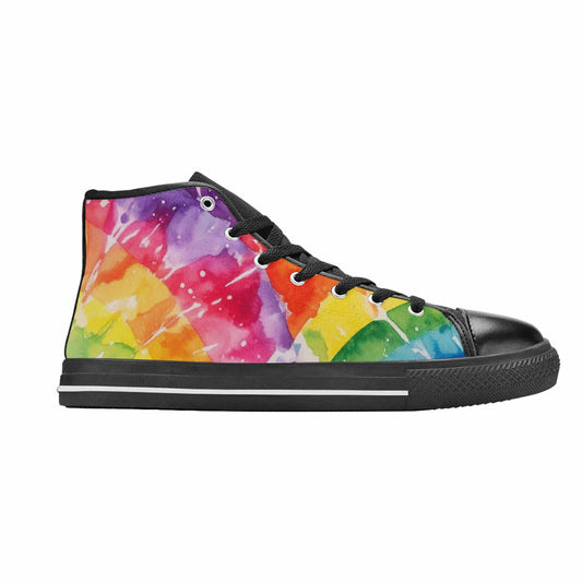 WOMEN'S Tie Dye - High Top Canvas Neon Fantasy Sneakers