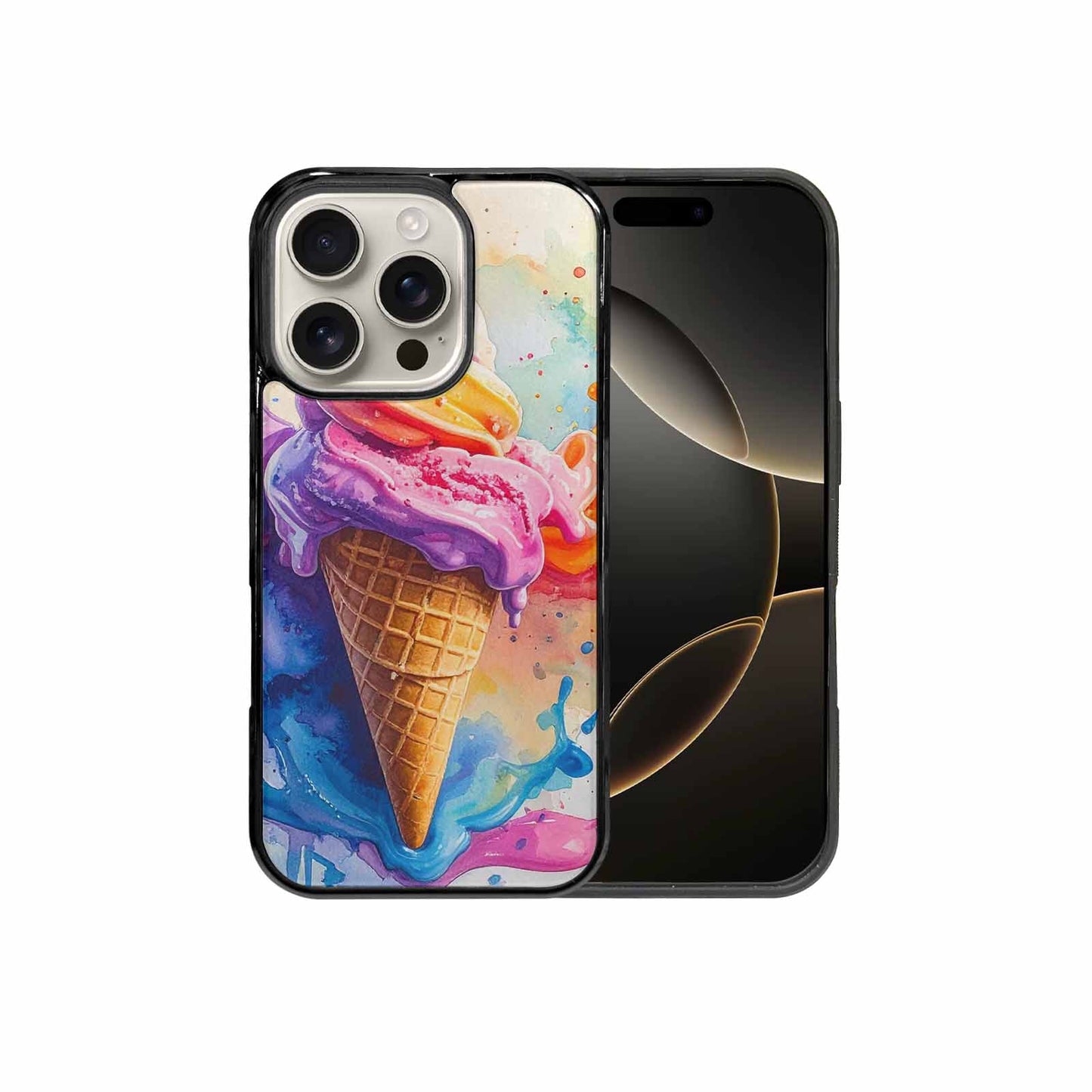iPhone 16 Pro Case — Melting Icecream Collage, Custom Designed Case Cover
