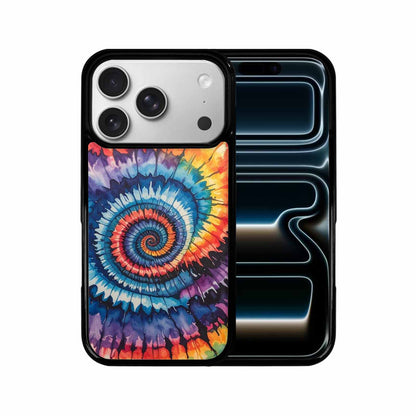 iPhone 17 Pro Case — Black Blue Ink Tie Dye Tie, Unique Phone Case Design