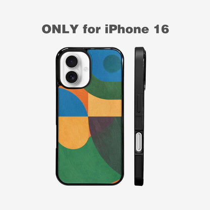 iPhone 16 Case — 1990s Memphis Art Pattern, Custom Print Case Cover