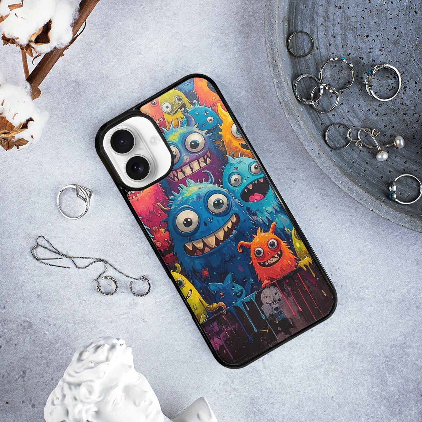 iPhone 16 Plus Case — Monsters General Cartoon Monst, Custom Designed Case Cover