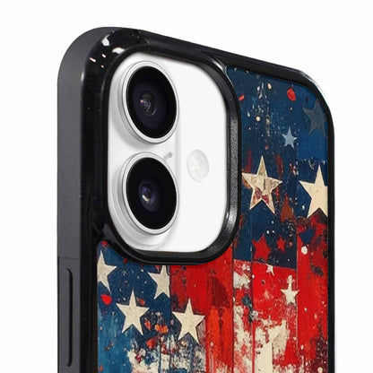 iPhone 17 Case — Patriotic Stars And Stripes Galaxy Space, Custom Printed Phone Case