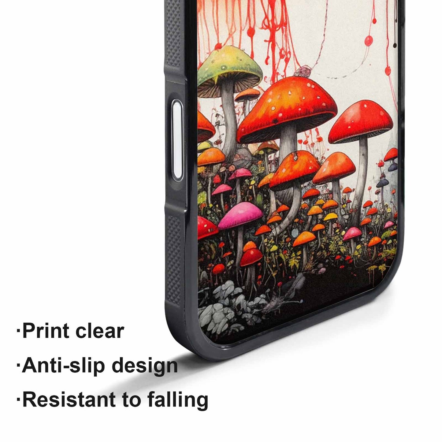 iPhone 17 Air Case — Black Red Ink Rainbow Drip Original, Custom Art Phone Cover