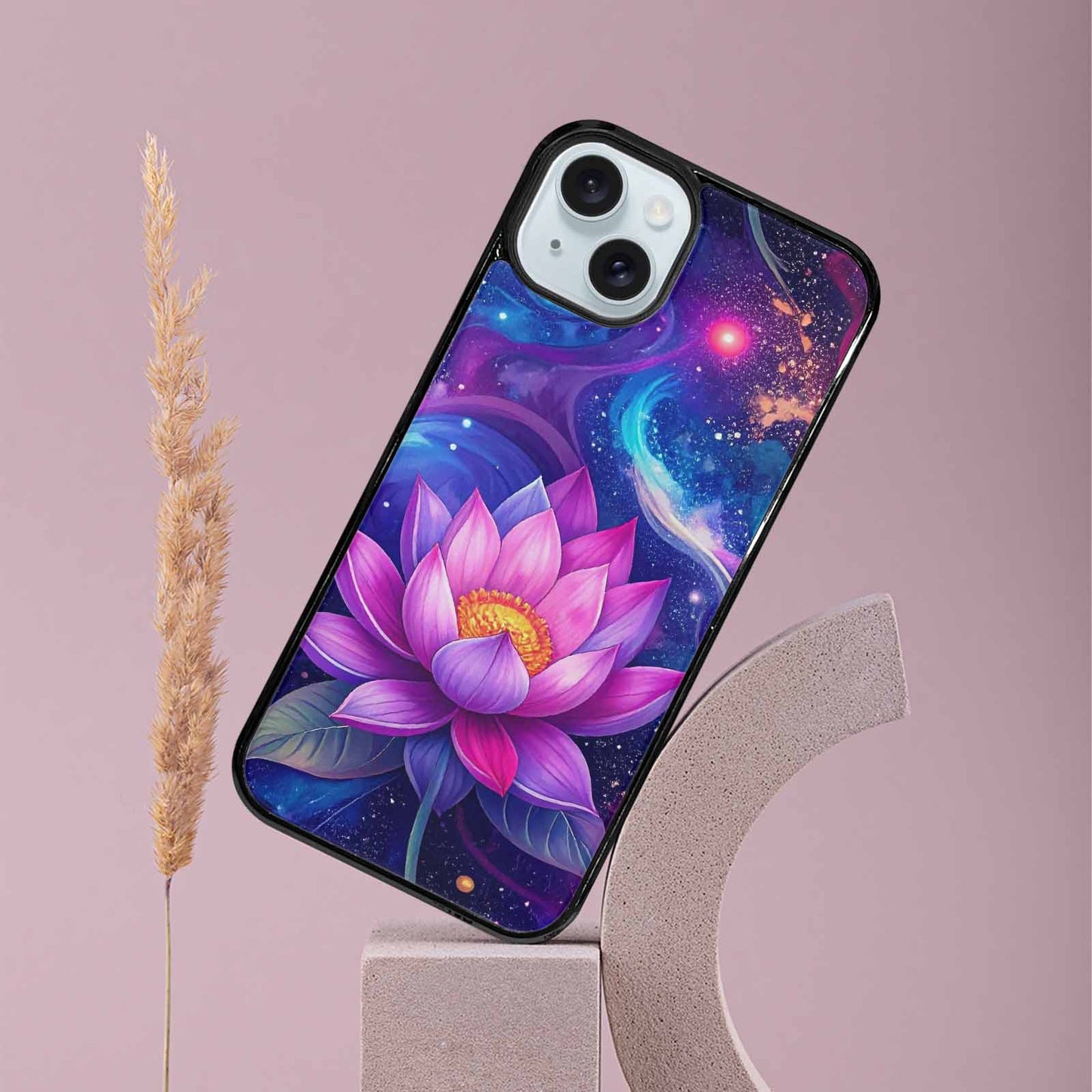 iPhone 15 Plus Case — Lotus Galaxy Art Seamless Pattern Vibrant, Custom Made Phone Cover
