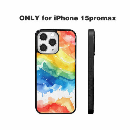 iPhone 15 Pro Max Case — Watercolor Splash Abstract Pattern Seamless Repeat, Custom Made Phone Cover
