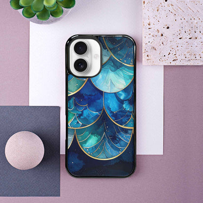 iPhone 16 Case — Mermaid Scale Art Pattern, Custom Printed Phone Case