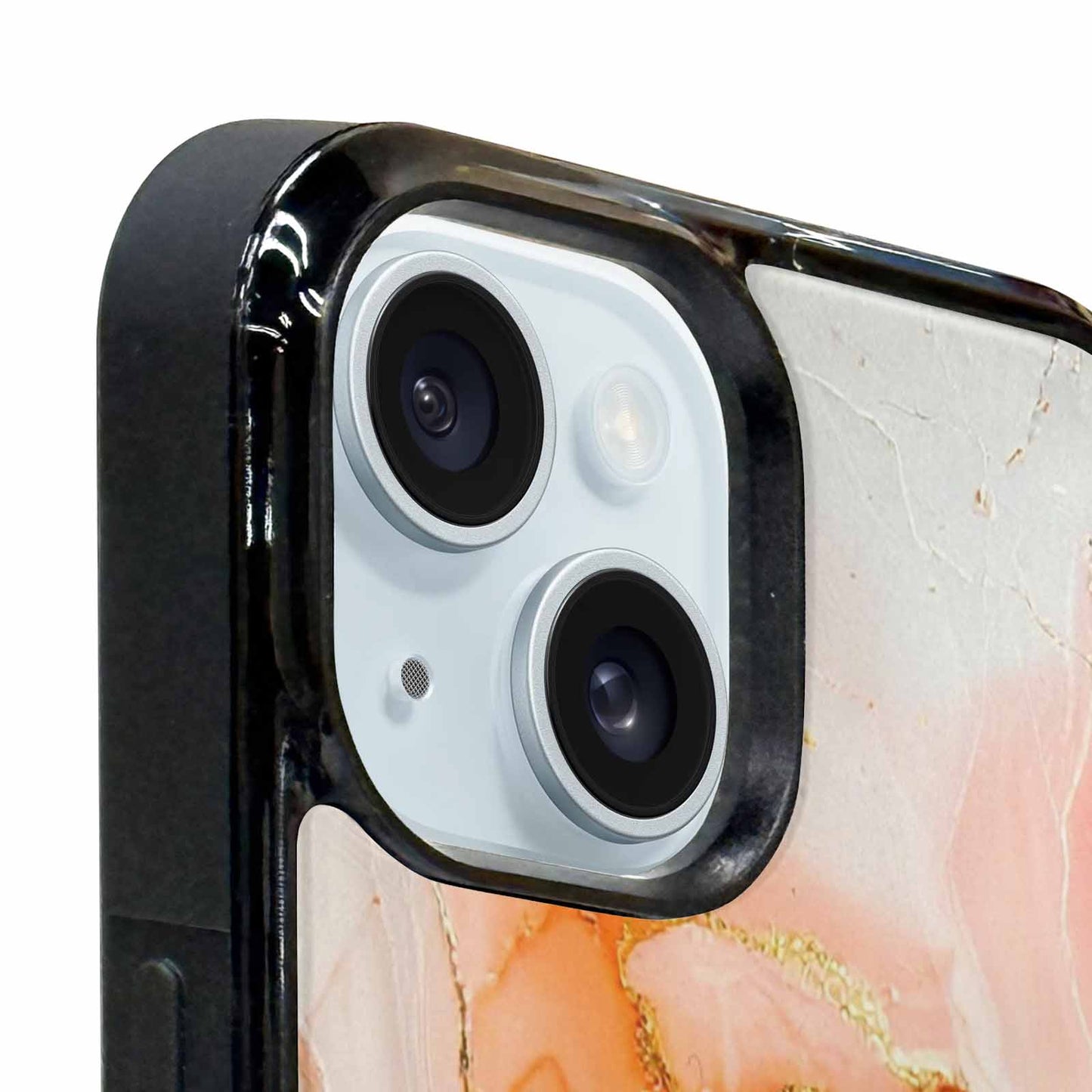 iPhone 15 Case — Marble Vein Marble Veins Pattern Hundreds, Customized Protective Case