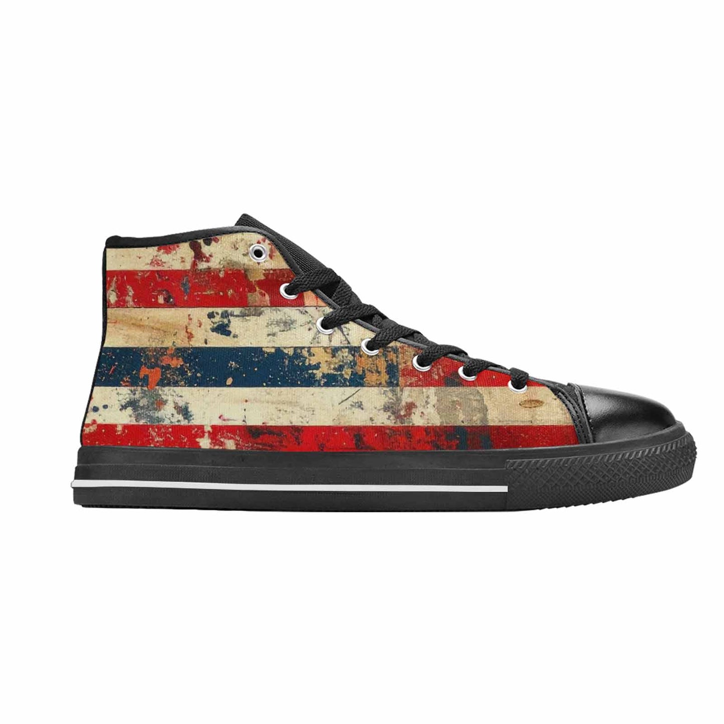 MEN'S American Flag Stars High Top Canvas Aesthetic Custom Shoes