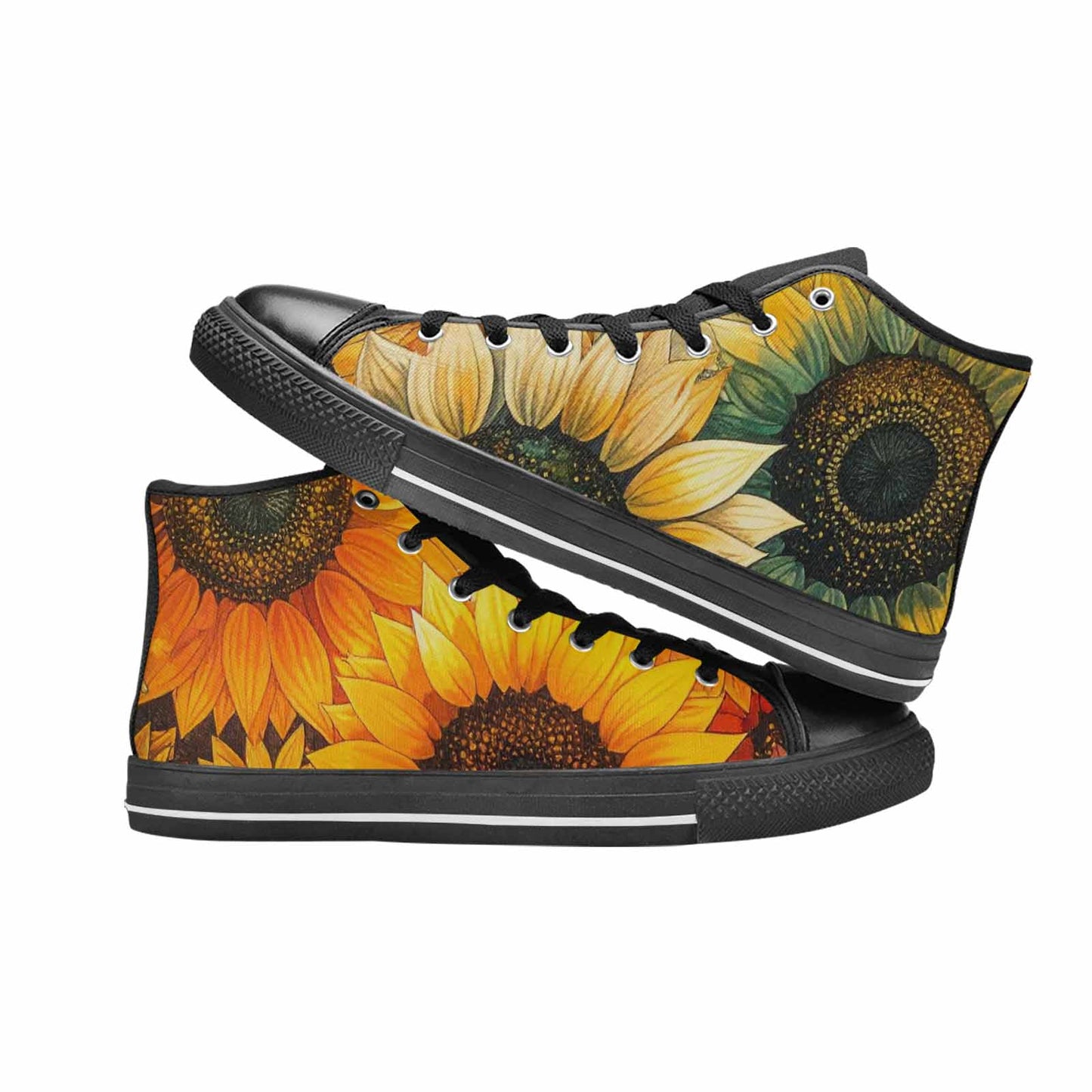WOMEN'S Blend Melt Them High Top Canvas Grunge Custom Sneakers