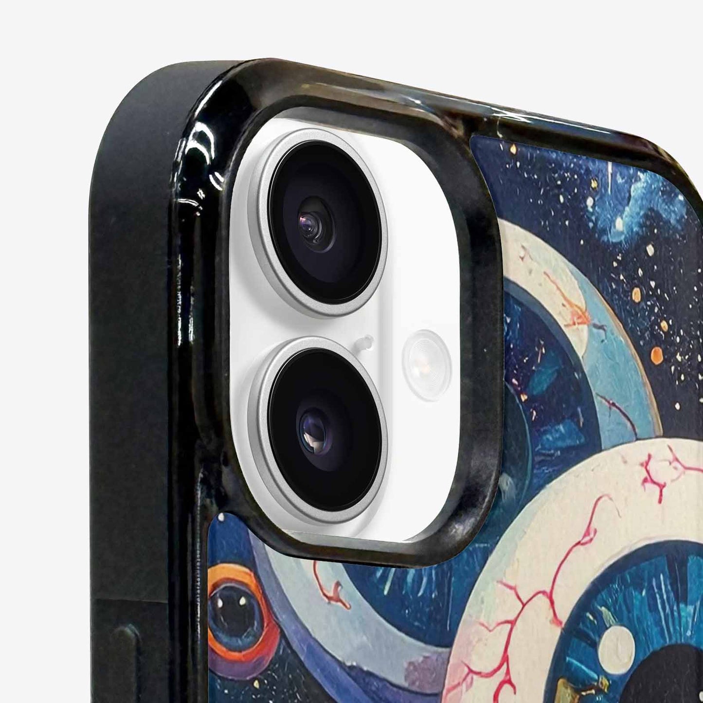 iPhone 16 Plus Case — Cartoon Eyeballs Galaxy Personalized Phone Cover, Custom Art Phone Cover