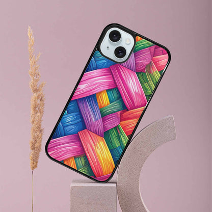 iPhone 15 Plus Case — Polysexual Flag Color Theme Small Rainbow, Unique Phone Case Design
